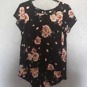 Torrid floral high low blouse